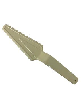 Tupperware Beige Plastic Pie Cutter & Server With Serrated Edge Vintage 1228-4